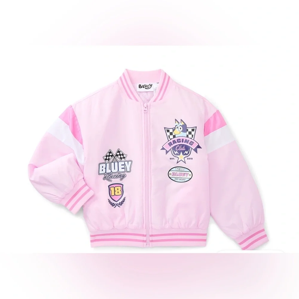 NWT Bluey Girls Bomber Jacket SZ 6-6X