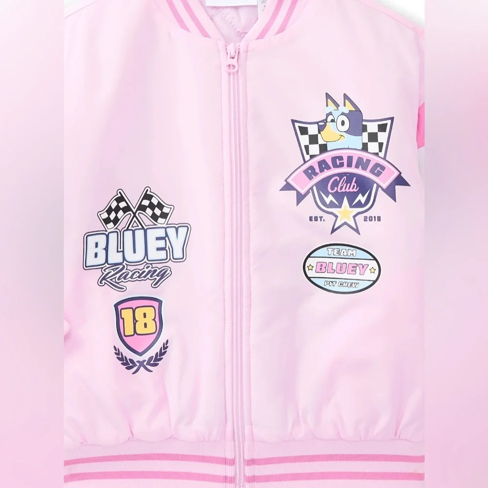 NWT Bluey Girls Bomber Jacket SZ 6-6X