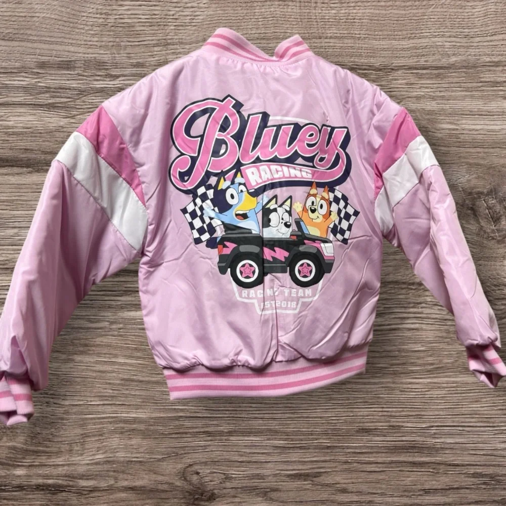 NWT Bluey Girls Bomber Jacket SZ 6-6X