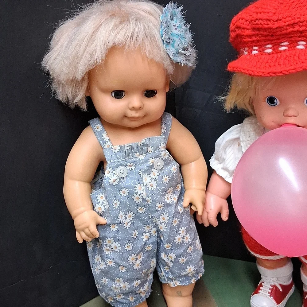 Vtg. 1960's-'80's dolls: Horstman, Bubble Yum, Chatty boy, & Grow with me‎ doll