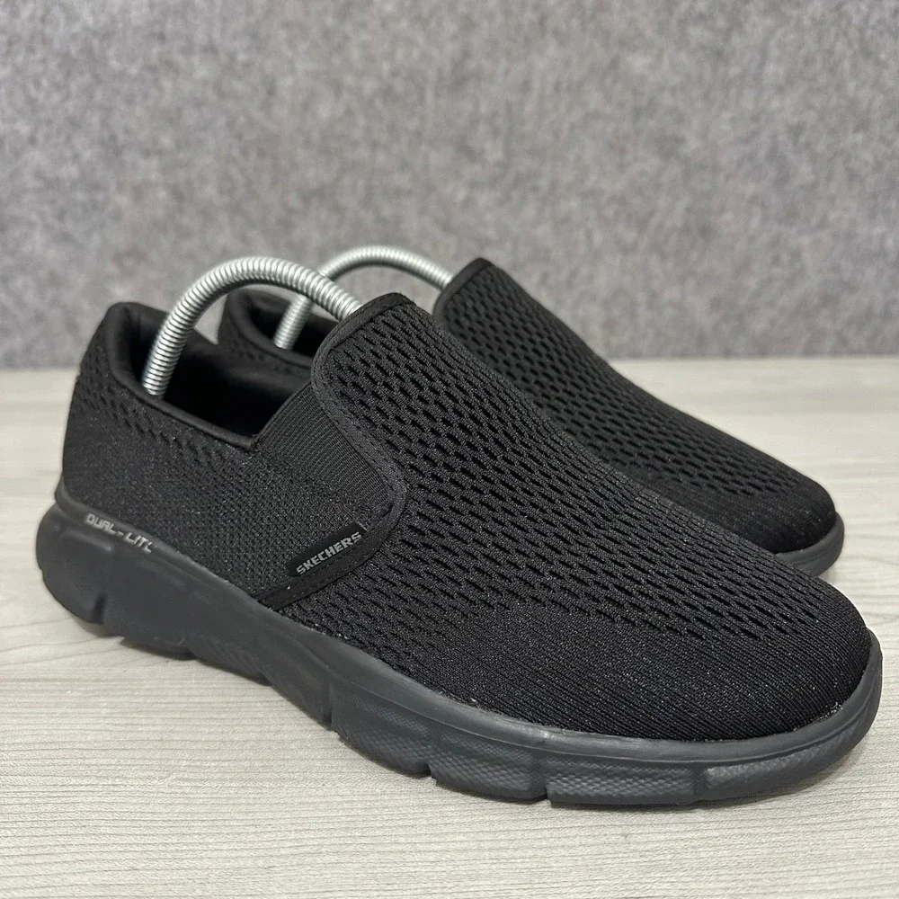 Skechers Mens Equalizer Double Play Slip On Loafers Black Mesh 51509‎ BBK Size 8