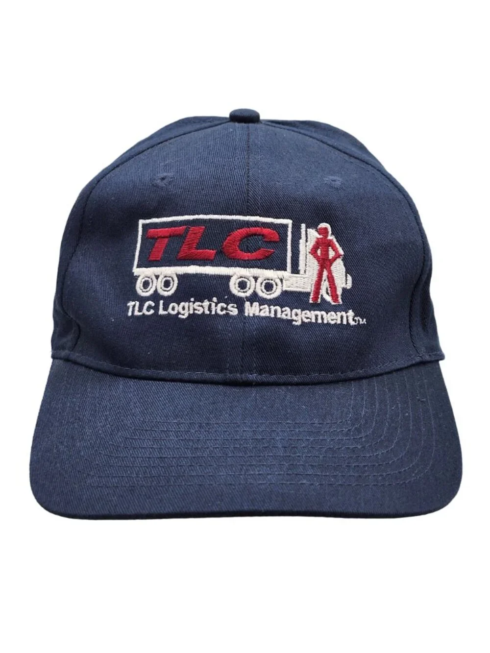 TLC Logistics Management Port Company Embroidered Navy Blue Cotton Hat Hook Loop