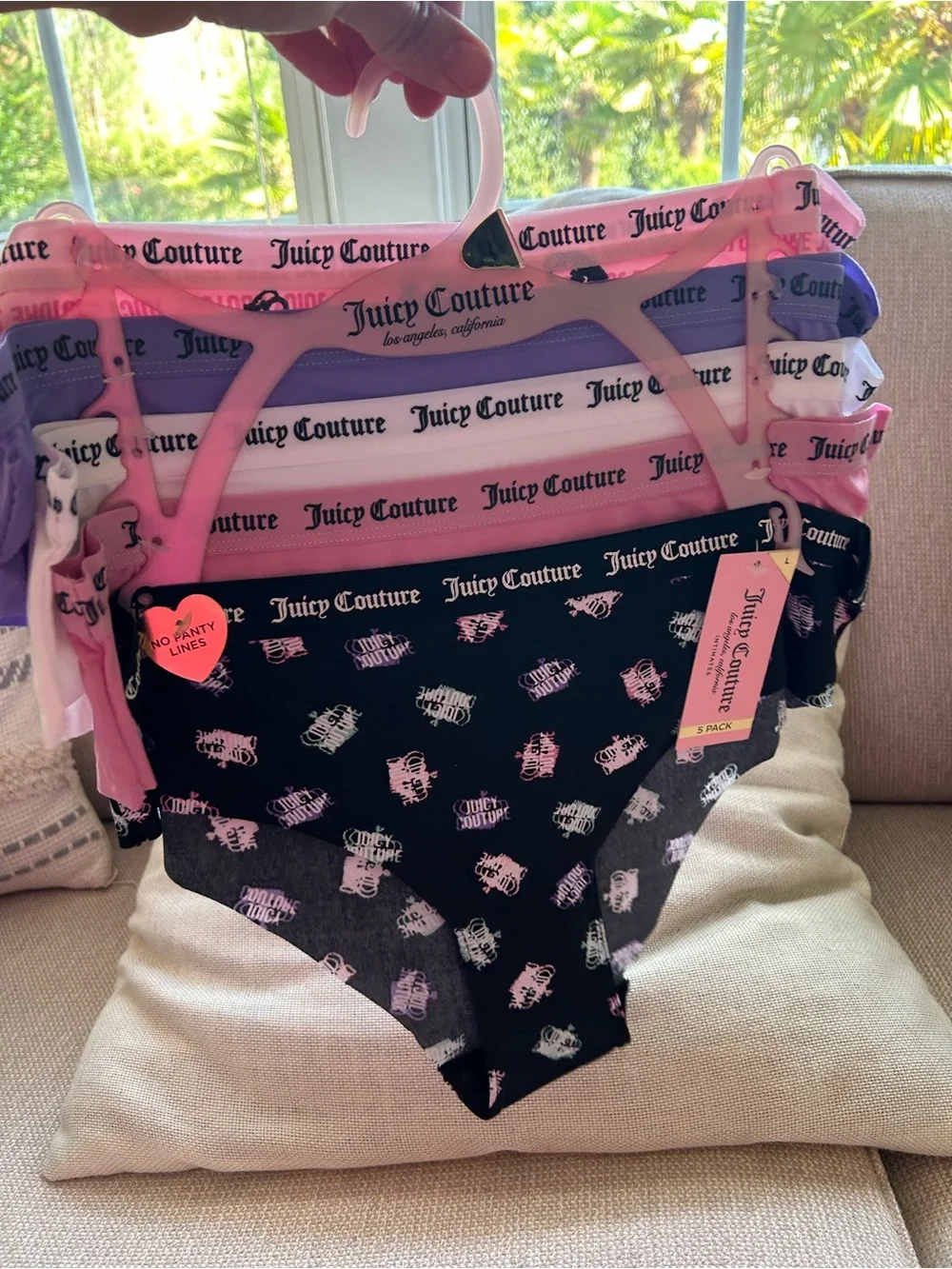 NWT JUICY COUTURE 5 pack printed underwear.