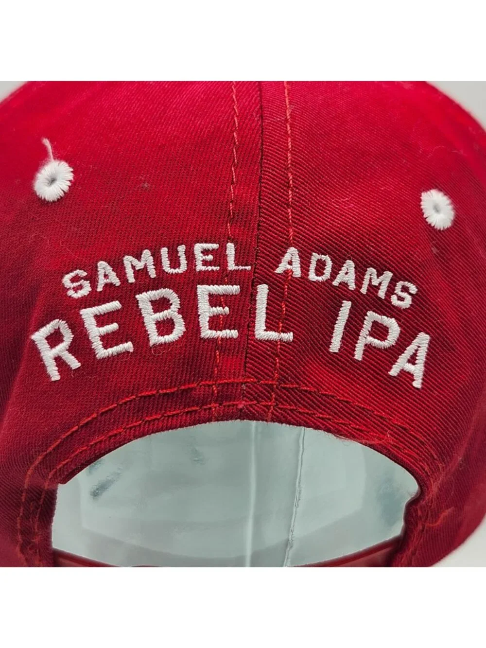 Samuel Adams Rebel IPA Red Adjustable Snapback Hat Beer Brewery Breweriana