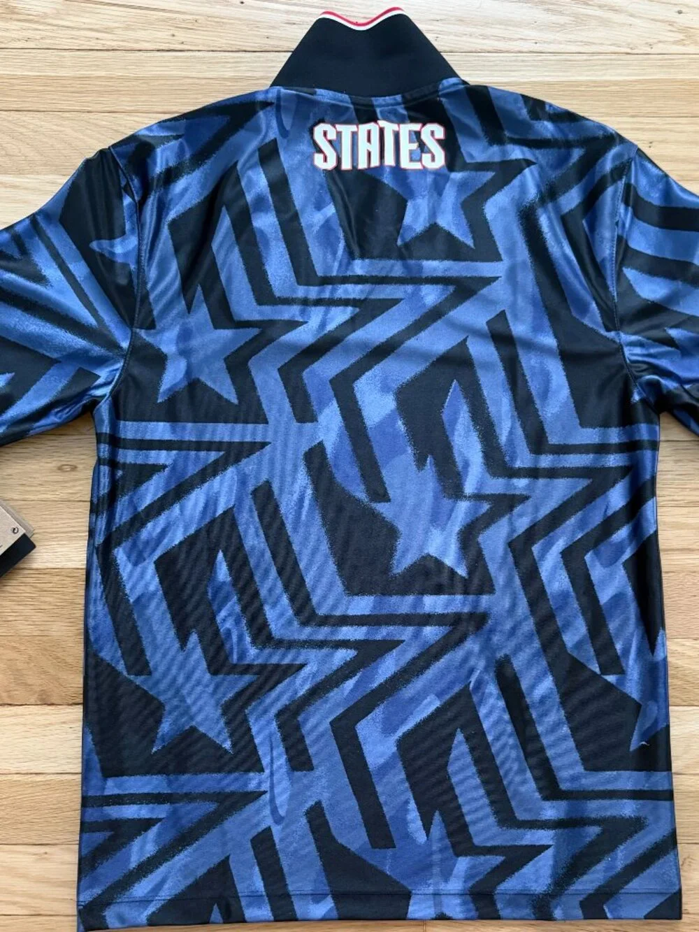 Nike USA Blue and Black Star Graphic Men's Jersey