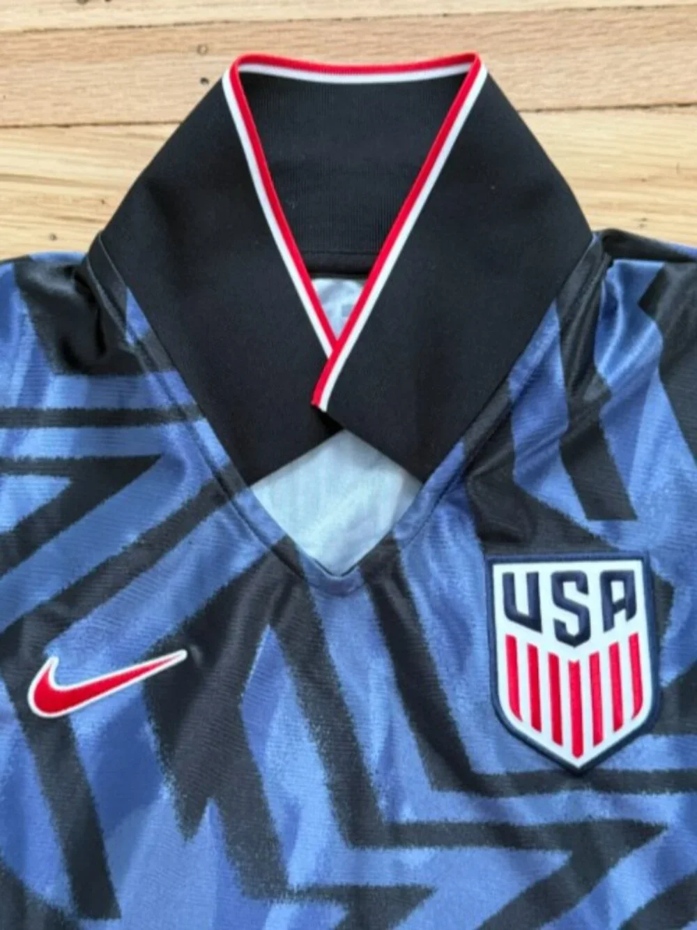 Nike USA Blue and Black Star Graphic Men's Jersey