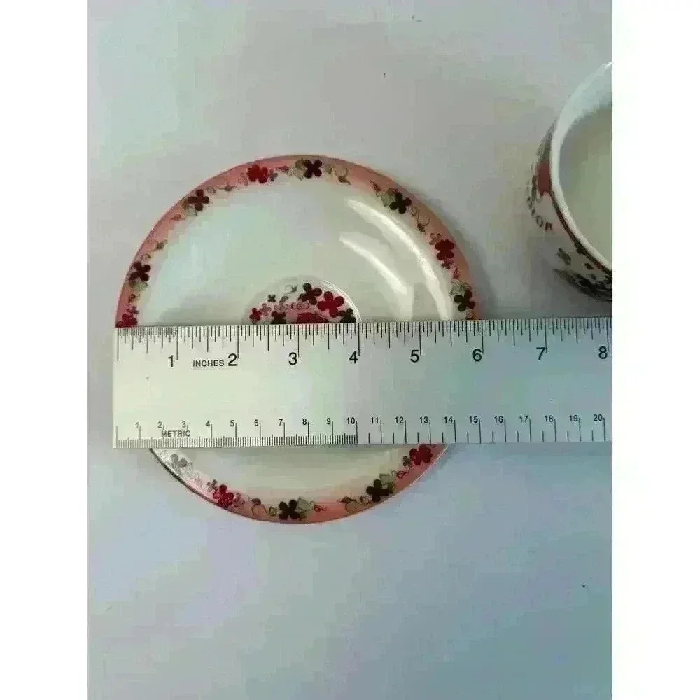 2004 PAUL CARDEW TEA FOR ONE PINK CHINTZ RED HAT SOCIETY CUP & SAUCER