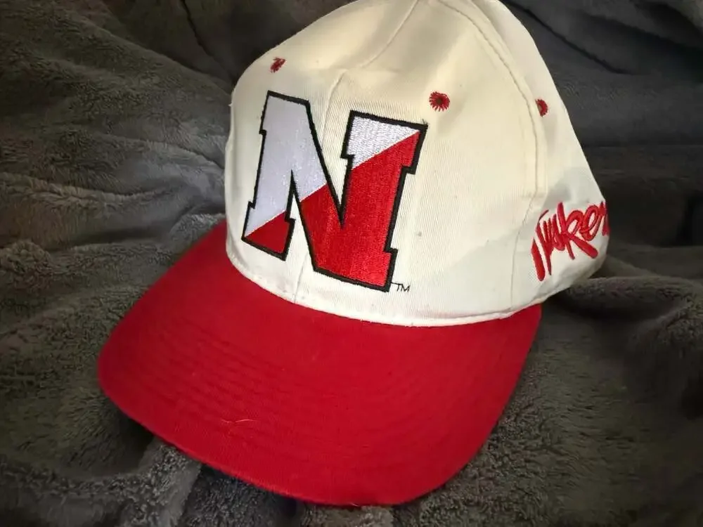 Vintage Nebraska Huskers Pioneer Industries Two-Tone Snapback Hat NWT