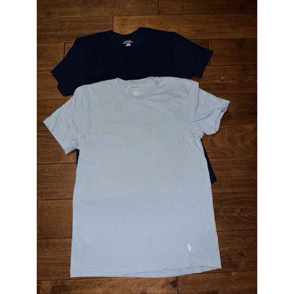 Polo Ralph Lauren Shirt Lot of 2 Mens Medium Blue‎ Classic Fit Mens Casual Used