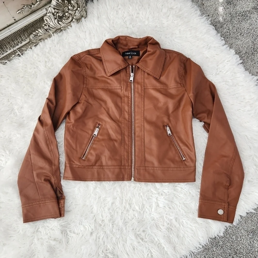 New Look Faux Leather Jacket. Size Medium. New without tags.