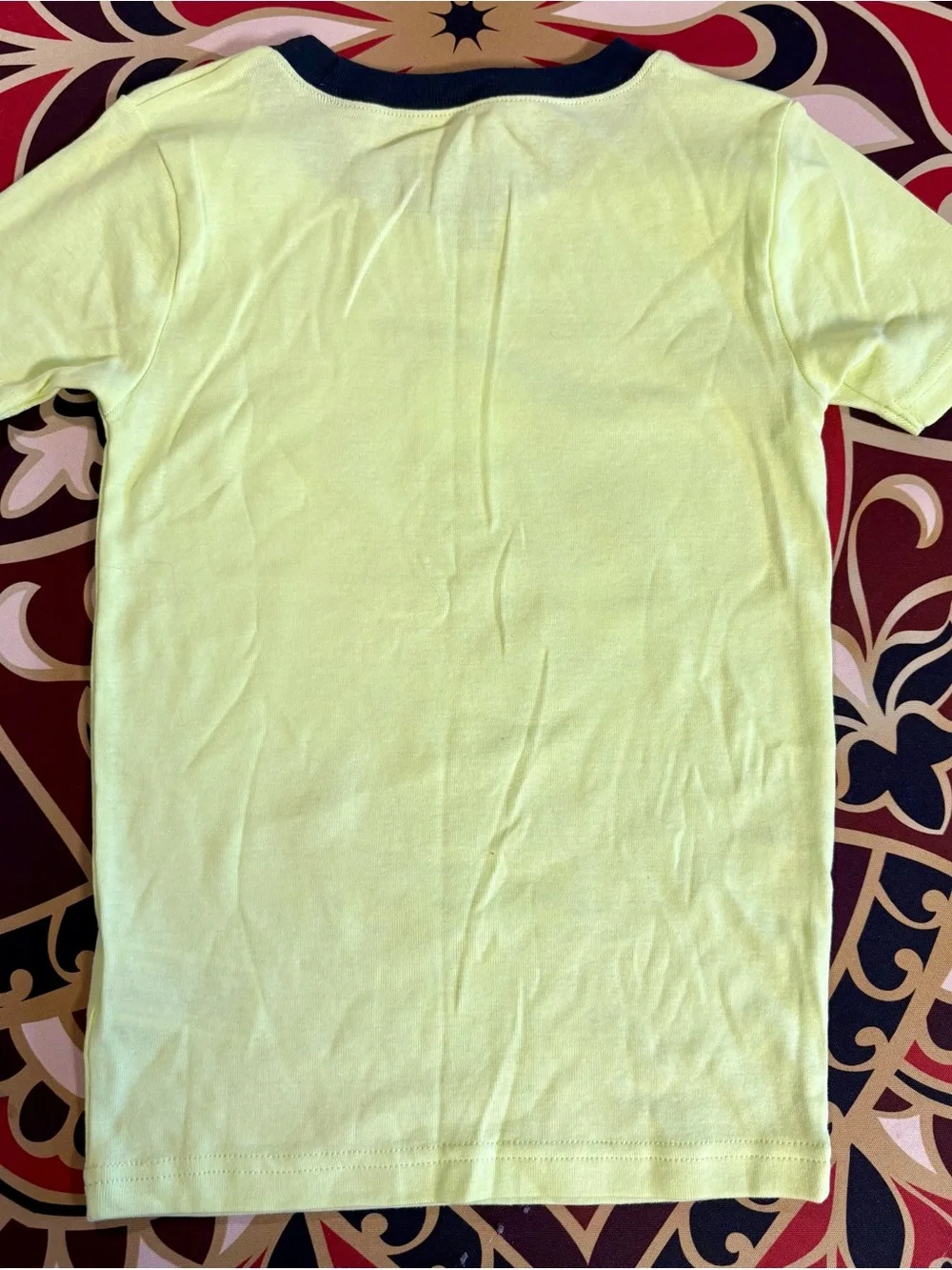 Carter's Yellow Astronaut Graphic Sleep Tee with Navy Trim