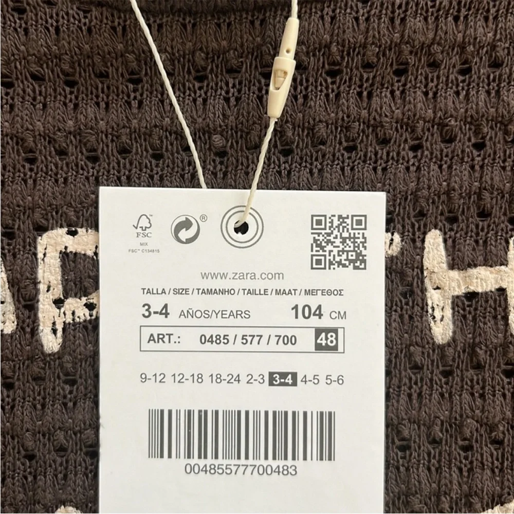 Zara smoke free tags