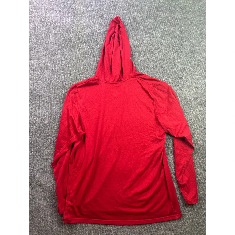 Nike Dri-FIT Hoodie Mens Large Red Long Sleeve Lightweight Athletic Pullover