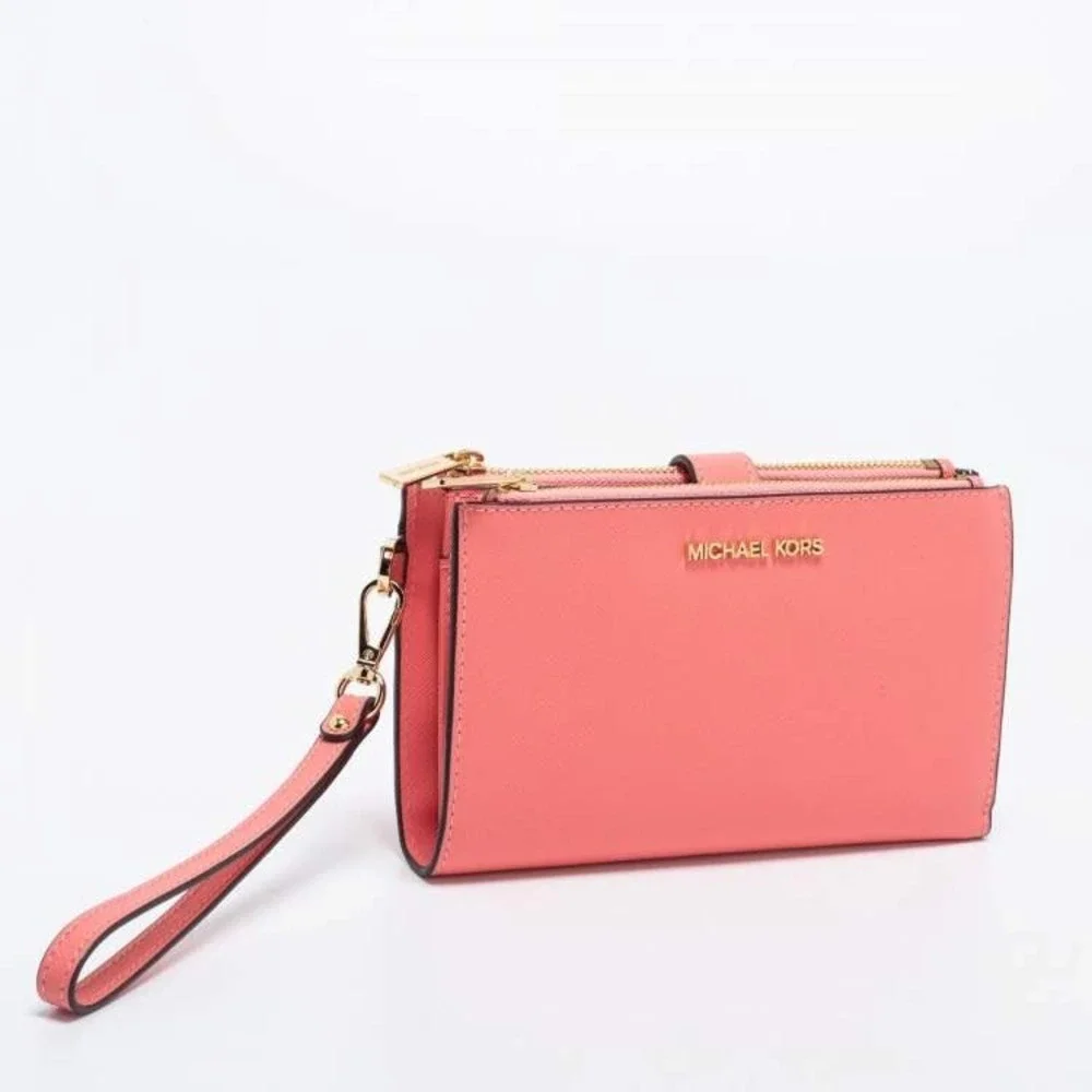 Michael Kors Jet Set Travel Large Double‎ Zip Wristlet Primrose Pink 35F8GTVW0L