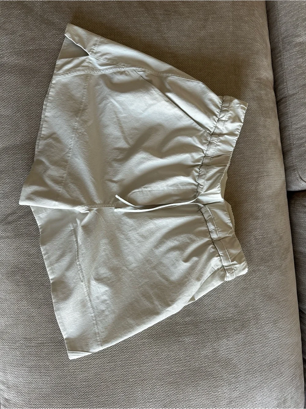 lululemon athletica Cream High-Waist Drawstring Shorts