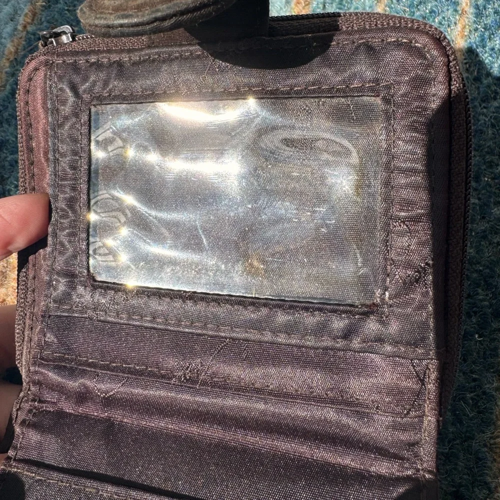 Vera Bradley Chocolate Quilted Wallet Mini Zip Espresso Brown