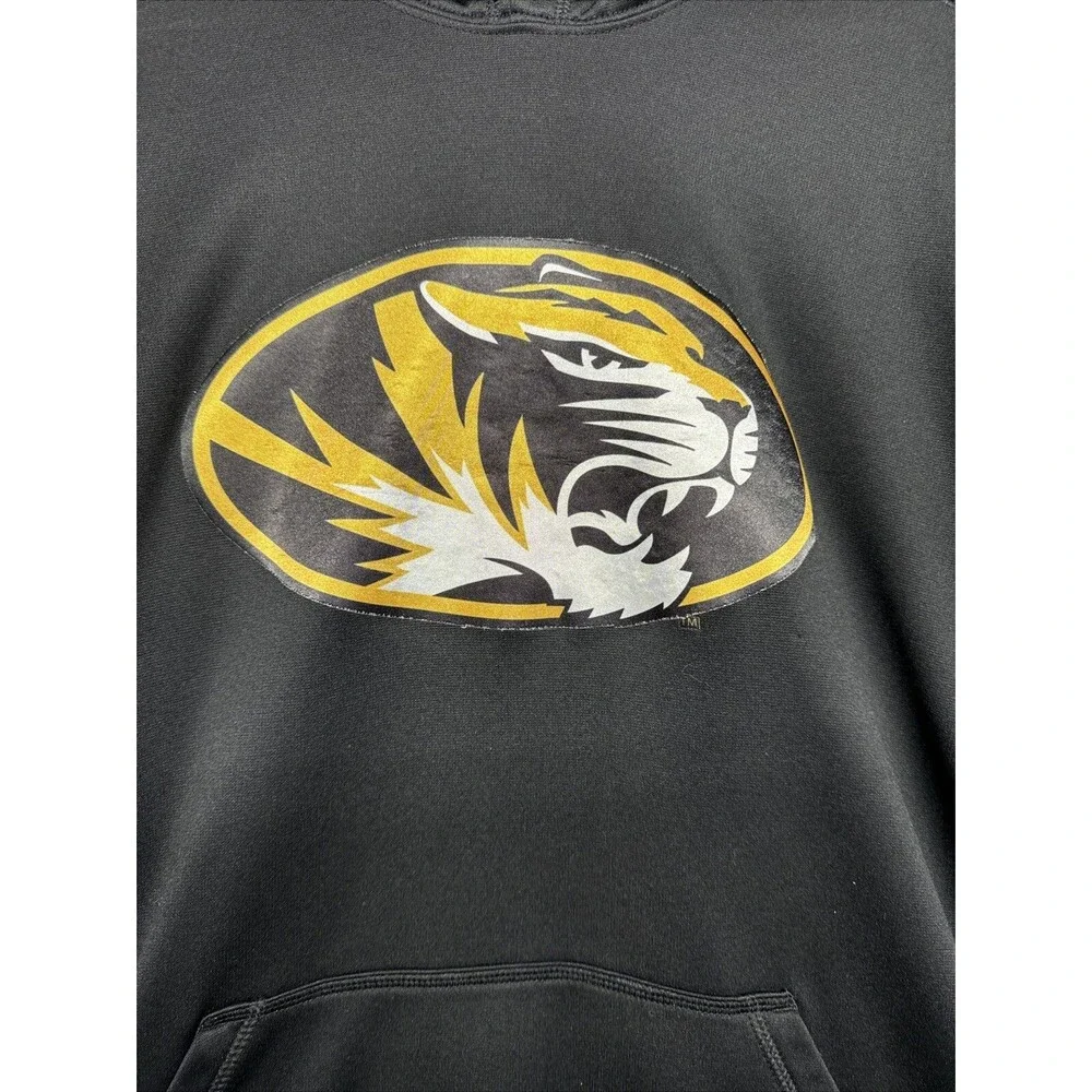 Missouri Tigers Hoodie Mens XL  Sweatshirt Nike Therma Fit Mizzou Black & Gold
