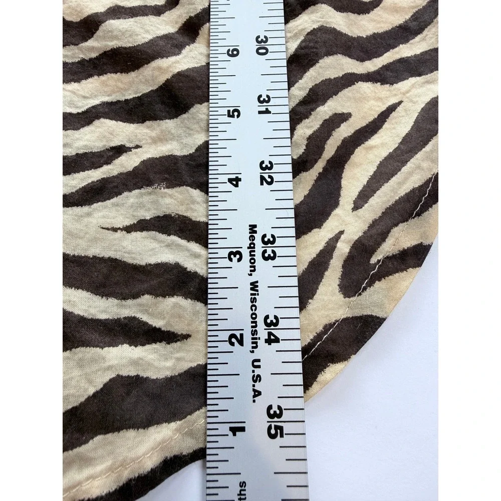 J.Crew Zebra Print Beach Cover-Up Dress Women‎ Size Medium Tan Black BK554