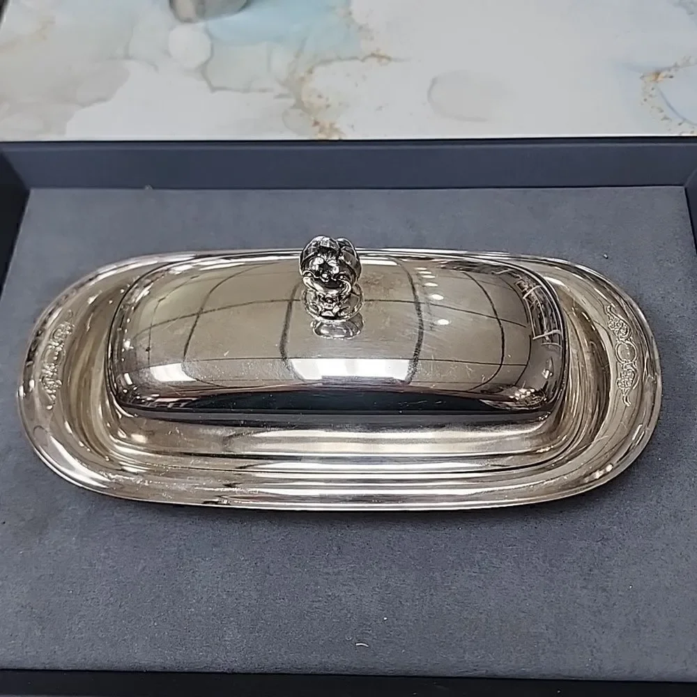 Vintage Silver Plated Butter Dish