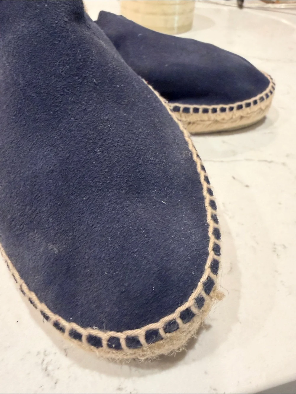 Manebí Navy Blue Suede Double Sole Espadrilles Slip-On Shoes EU 40
