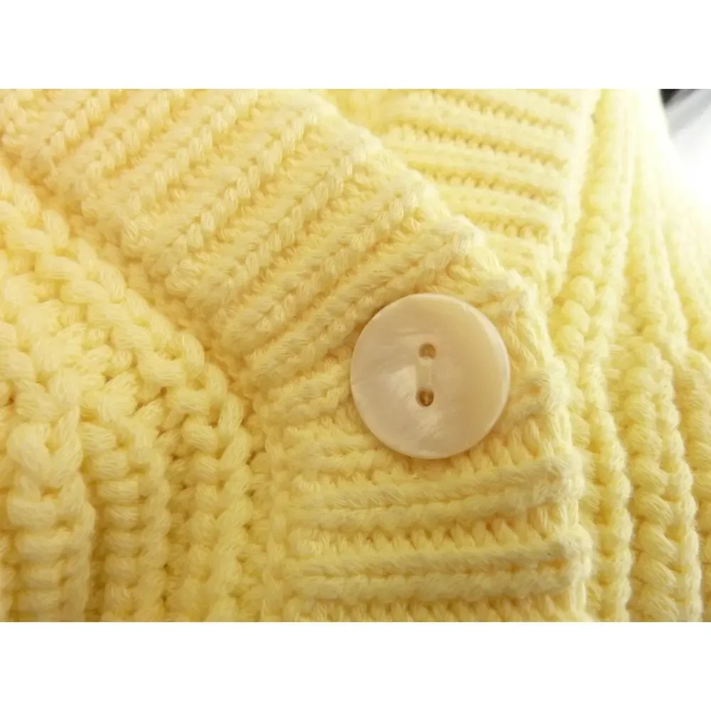 Madewell NWT Womens Cutaway Sweater Vest Size S Cotton Yellow Pale Pineapple