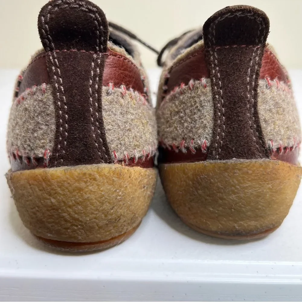 Merrell Milan Autumn Leather Lace Up Felted Wool Round Toe Shoe Women Size 7.5