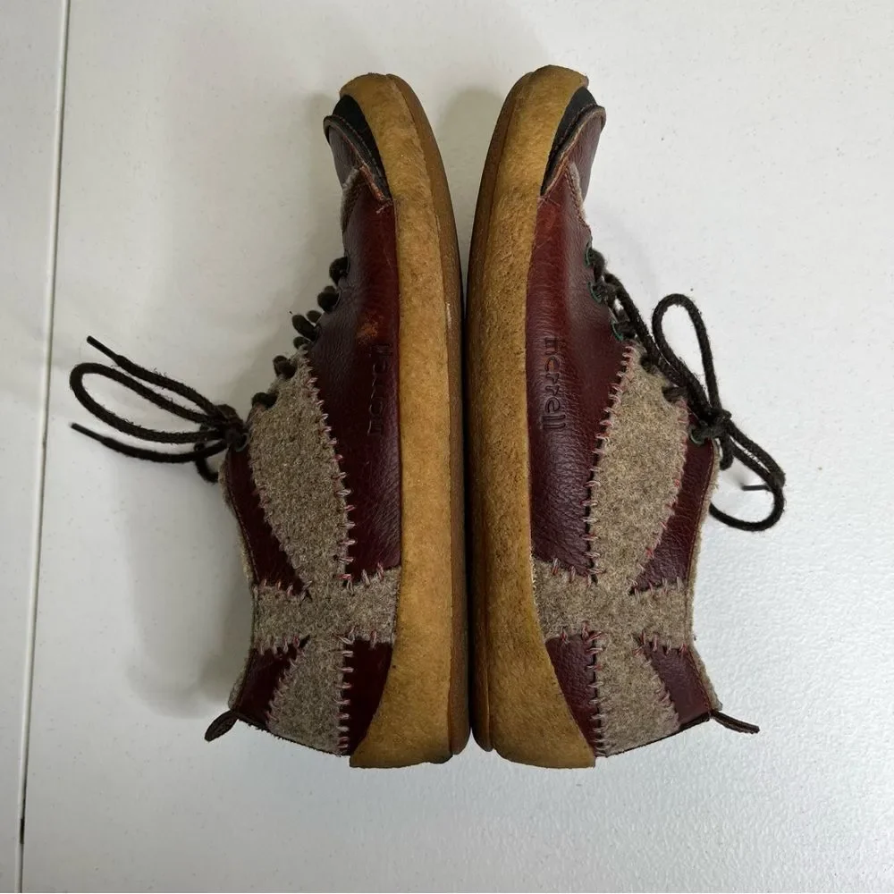 Merrell Milan Autumn Leather Lace Up Felted Wool Round Toe Shoe Women Size 7.5