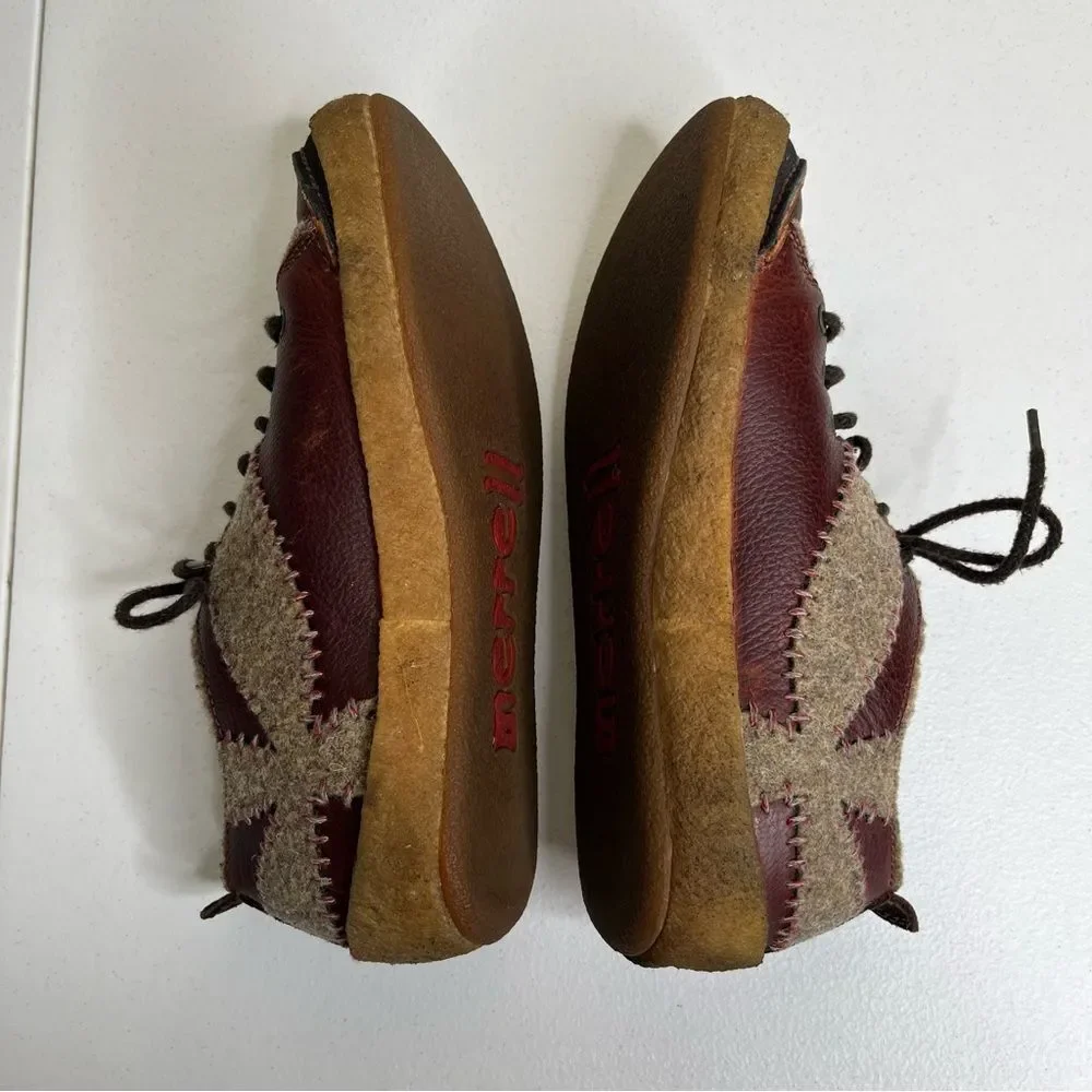 Merrell Milan Autumn Leather Lace Up Felted Wool Round Toe Shoe Women Size 7.5