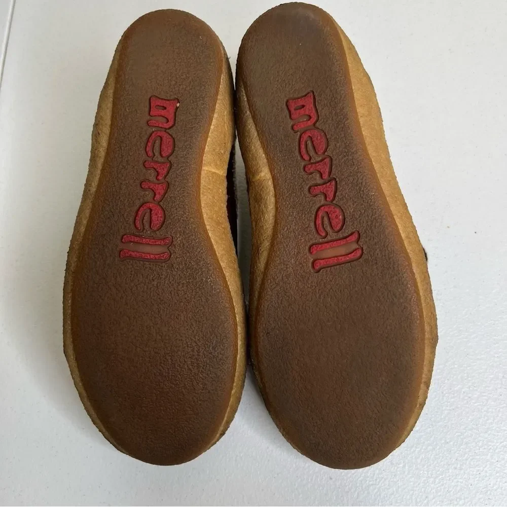 Merrell Milan Autumn Leather Lace Up Felted Wool Round Toe Shoe Women Size 7.5