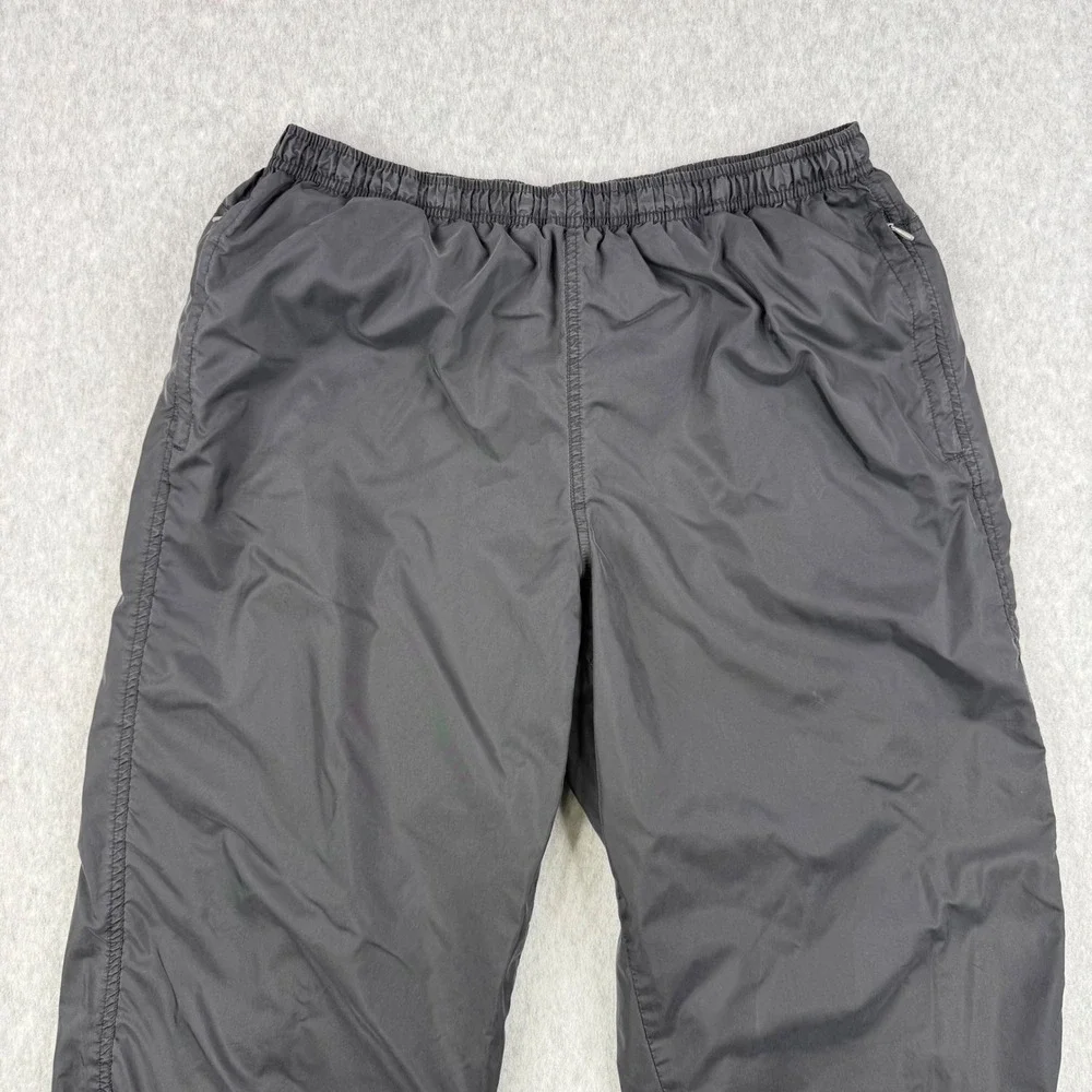 Vintage Nike Track Pants Mens Medium Black‎ Lined Windbreaker Ankle Zip Joggers