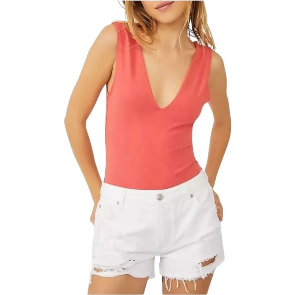 Free People Electro Pop Seamless Keep It Sleek Thong Bodysuit Sz XS Mesh Lined