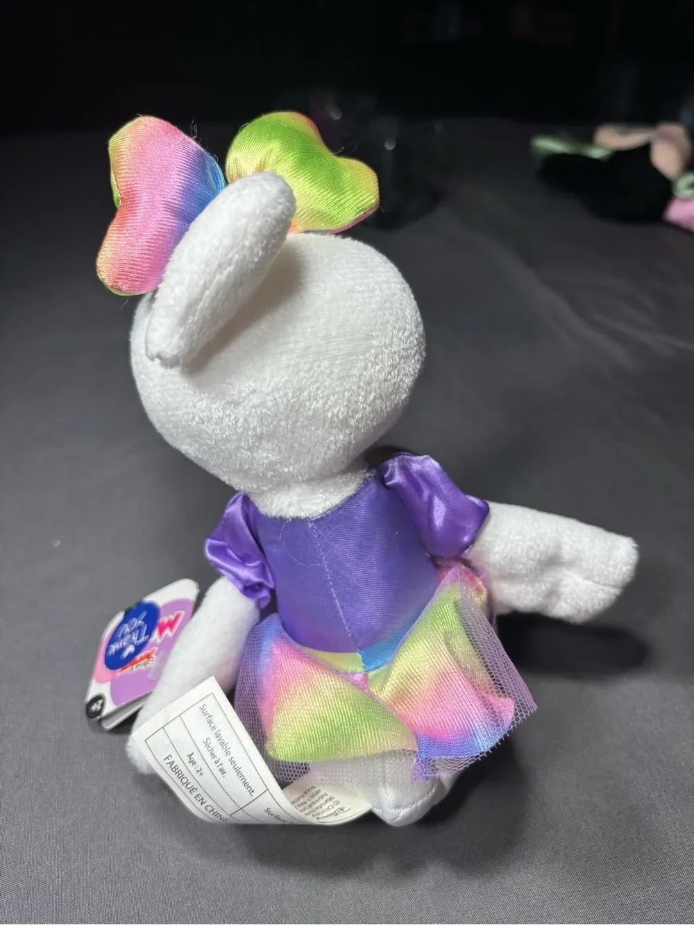 New Disney Daisy Duck Unicorn Plush Toy - White & Rainbow
