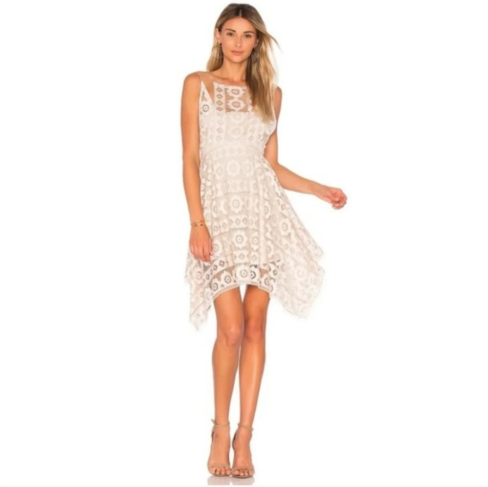 Free People Just Like Honey Lace Dress in ivory, Size 4 G189