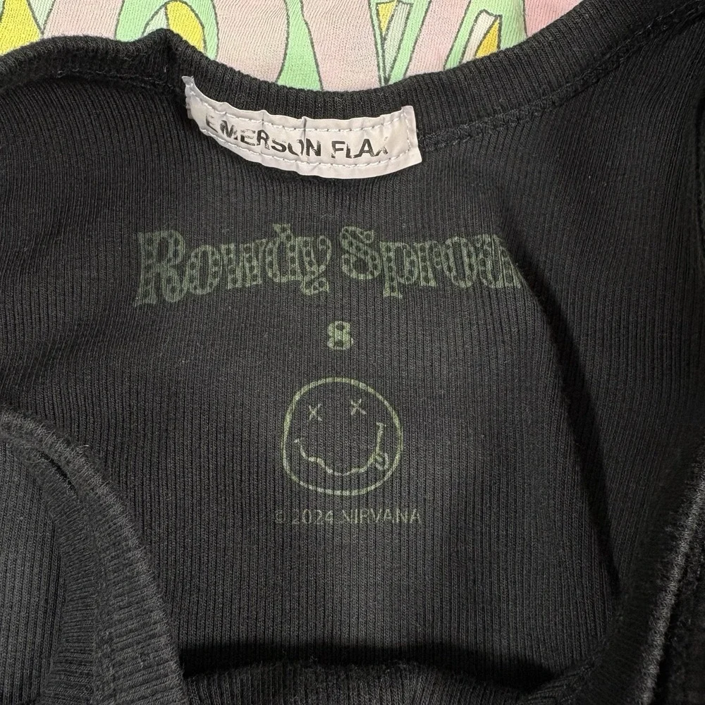 Lot Of Two ROWDY SPROUT Nirvana Tank‎ Top Size 8 And Beatles Oversized Crop Sz 6