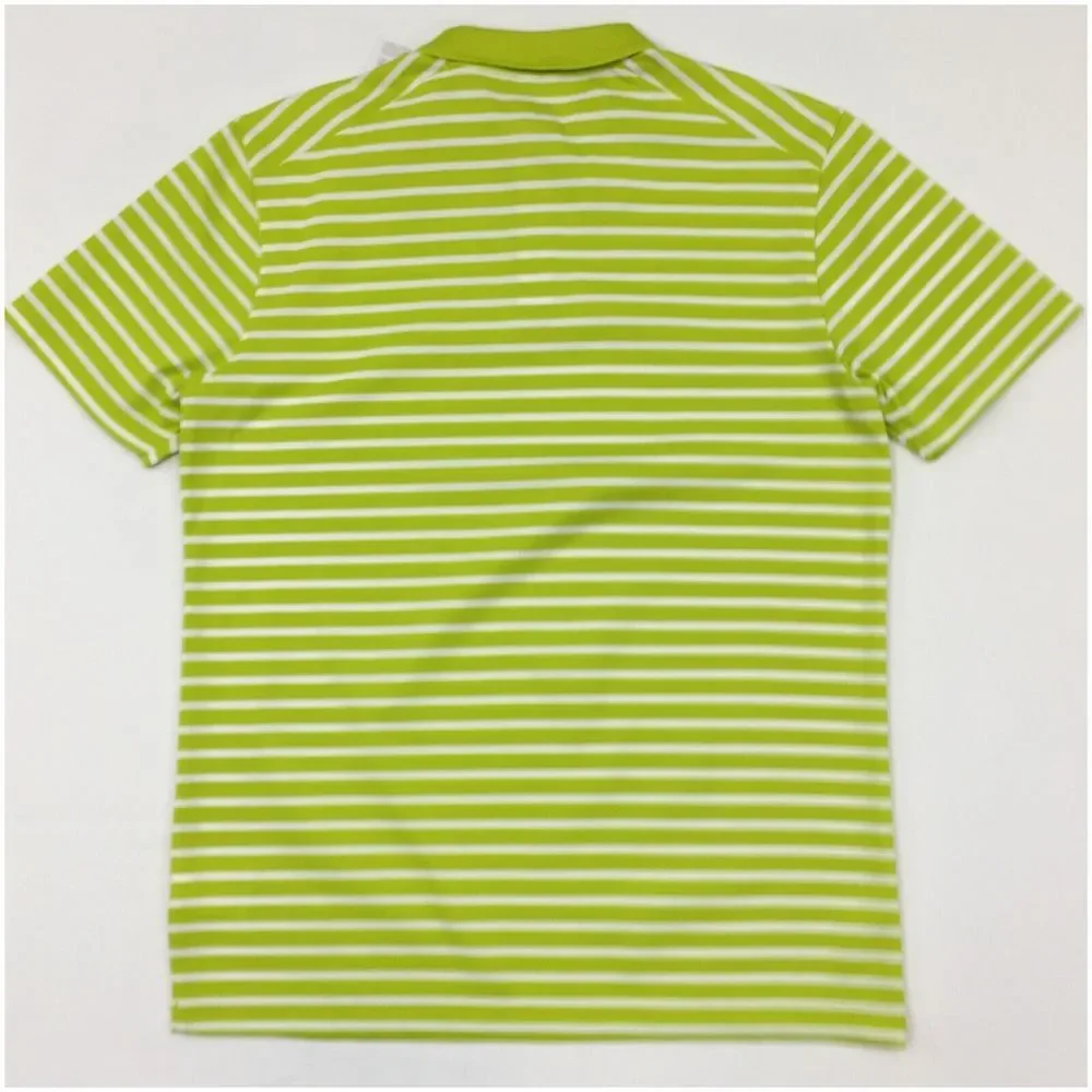 NEW! Nike Mens Dri-Fit Victory‎ Stripe Polo Shirt White-Green Stripe DH0829-309