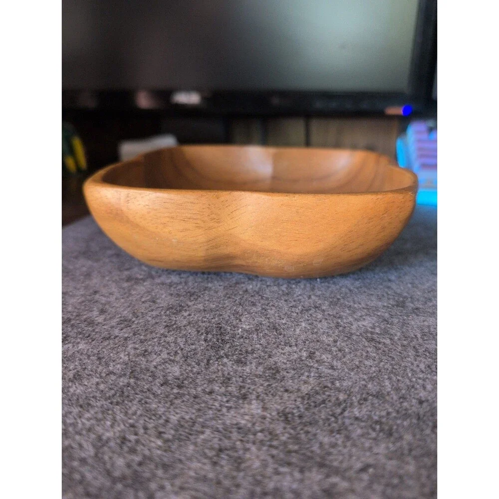 Vintage Monkey Pod Wood Fruit Bowl