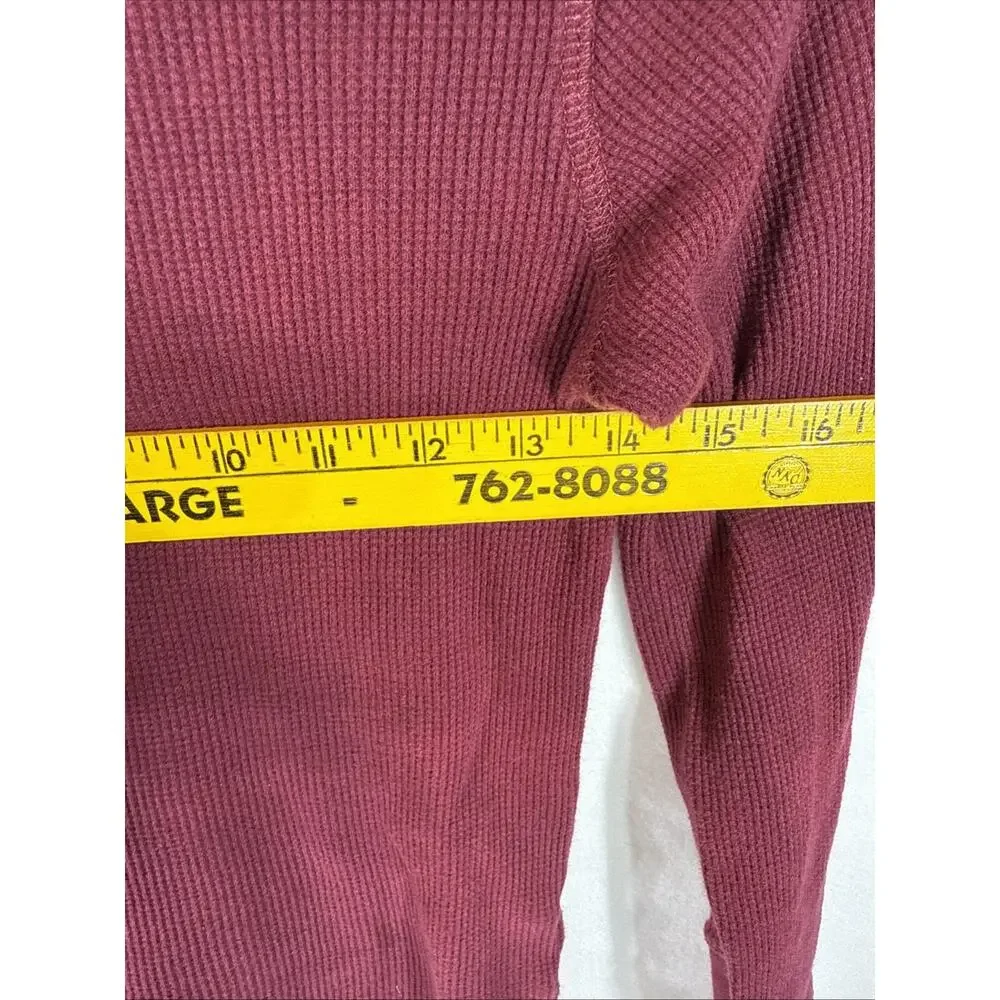 GAP Boys Long Sleeve Thermal Pullover Shirt Maroon Size MEDIUM (8)