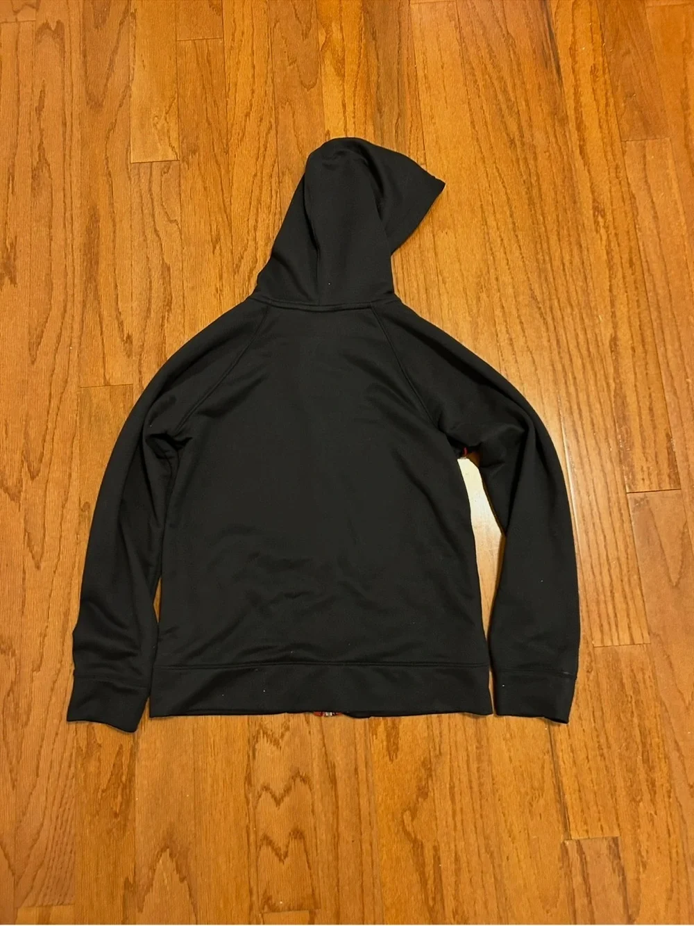 Under Armour Girls Black Red Full Zip Hoodie YLG Athletic Gym Athletics