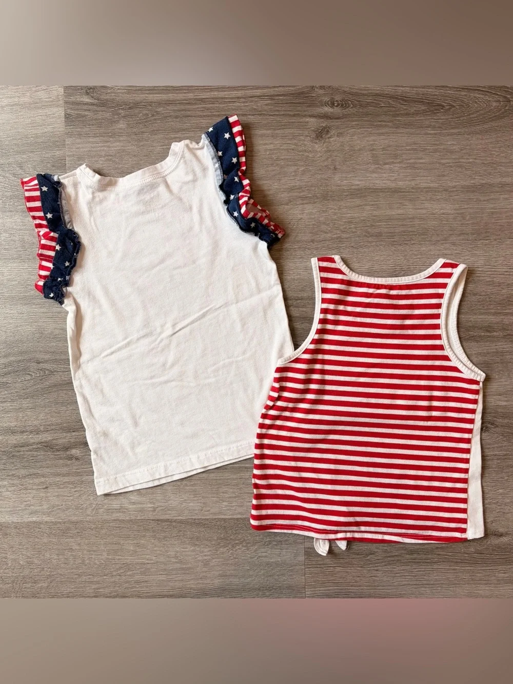 Little girls American patriotic tops