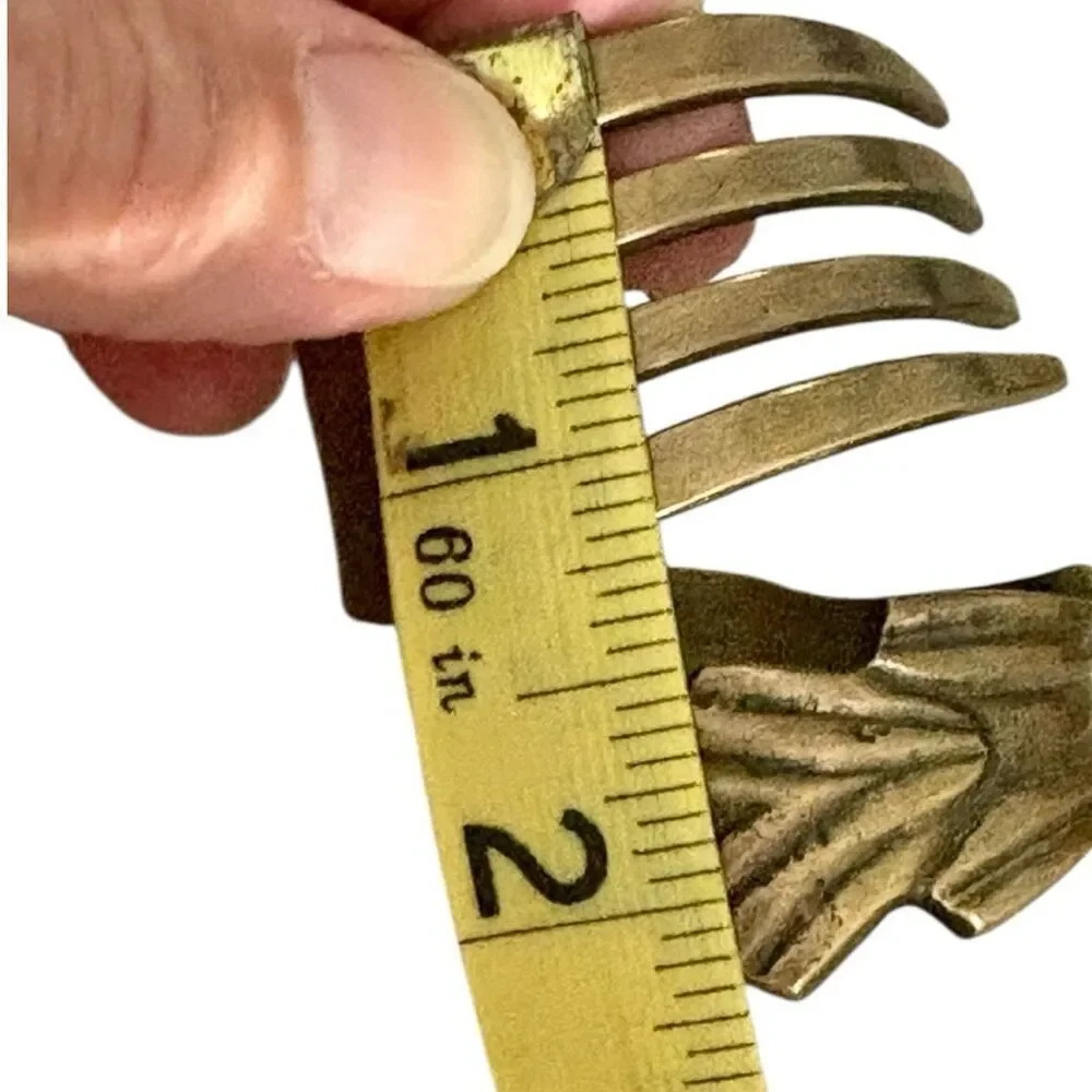 Vintage Brass Fork & Spoon Napkin Rings Set of 8 Handcrafted Flatware Wrap Style