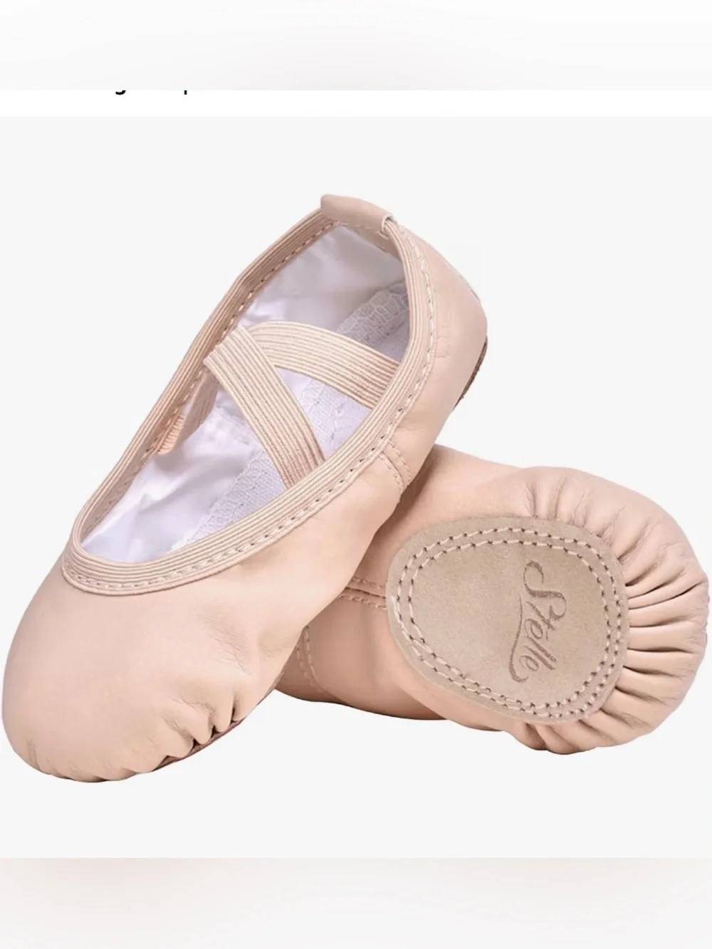 Stelle Ballet Pink PU Leather Split Sole Ballet Slippers Girls Size 1