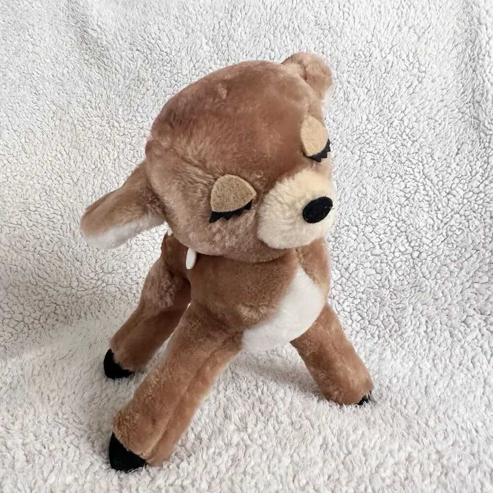 Vintage Dakin Sleepy Fawn Deer Bambi Plush Stuffed Animal 70s