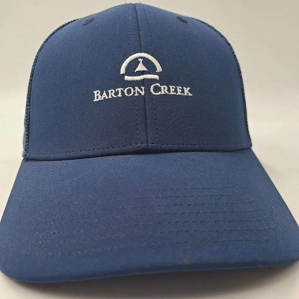 Barton Creek Country Club Hat Snapback Trucker Mesh‎ Adidas Blue Golf Course Men