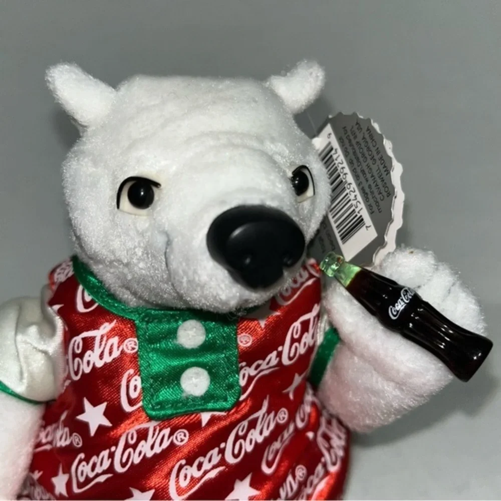 Coca-Cola Polar Bear in Red Romper Bean‎ Bag Plush