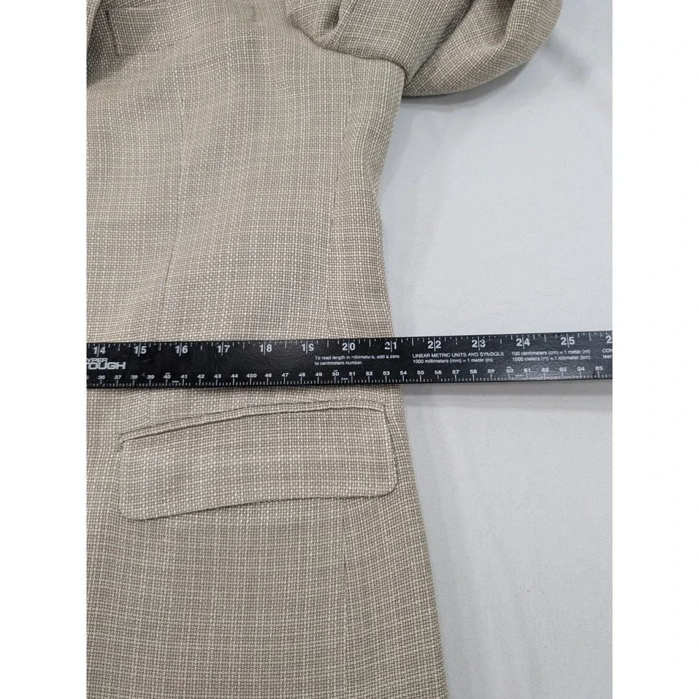 Ralph Lauren Blazer Sport Coat Ivory Burlap 100% Silk Ventless Blazer 42L 44