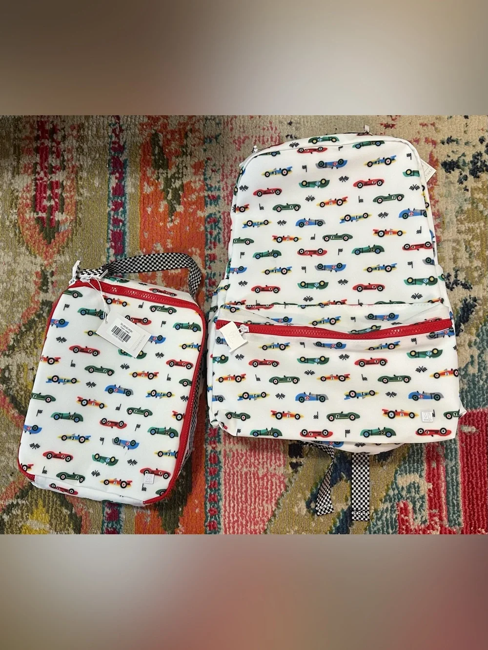 Trvl Design Race Car Vroom Backpack & Lunchbox Set