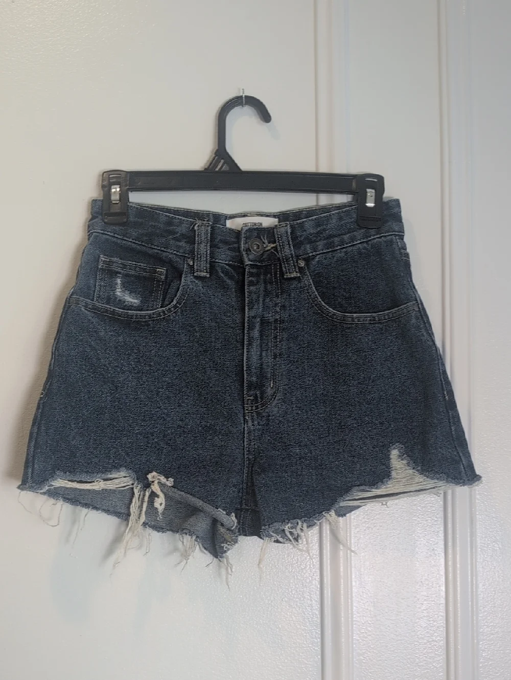 Cotton On  Washed Distressed High-Rise Jean Shorts