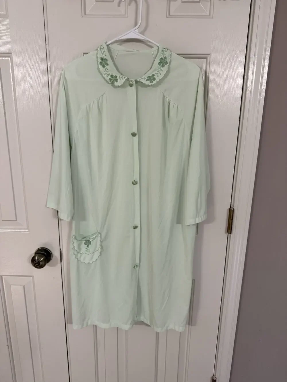 Vintage 1950s Gaymode Penney’s Mint Green Nightgown Robe L