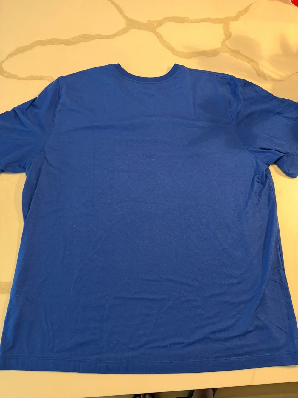 Nike Blue Los Dodgers LA Graphic Tee with White & Red Print