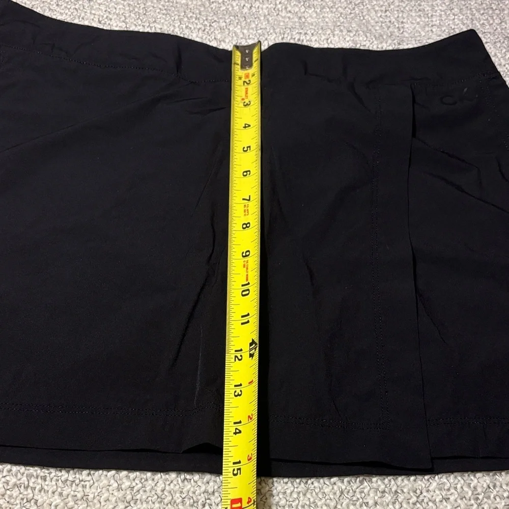 Calvin Klein Black Active A-Line Side Vent Skort with Shorts and Pockets